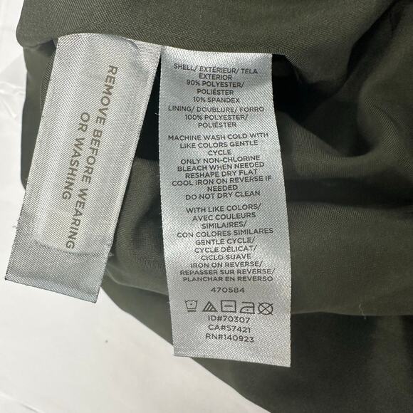 Loft Faux Suede Pocket Skirt Hunter Green With Zipper- Women's Size 2 - Picture 4 of 5